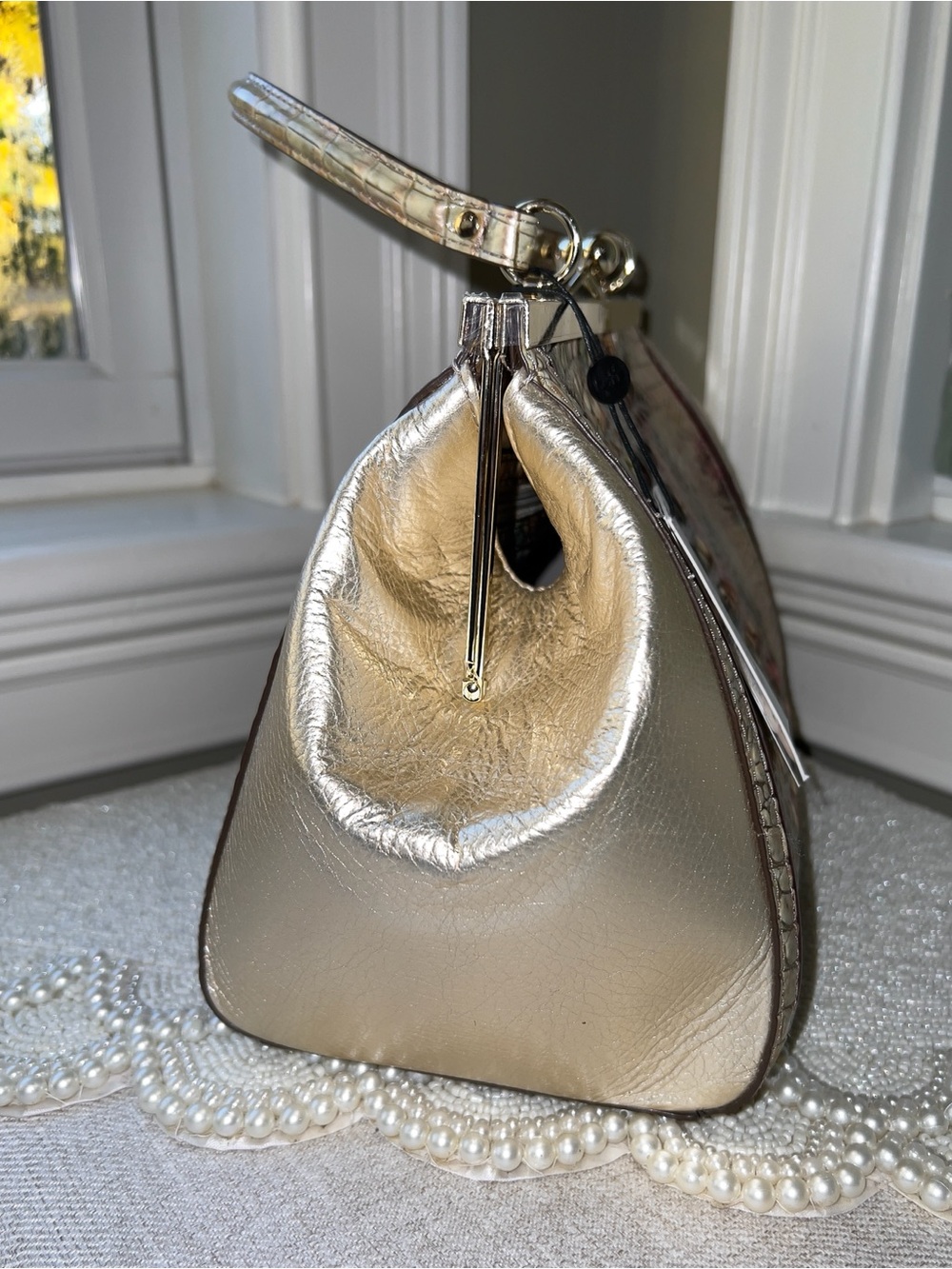 NWT Brahmin Leather JULIETTE Top Handle Bag in Amethyst Celestine - Picture 6 of 11